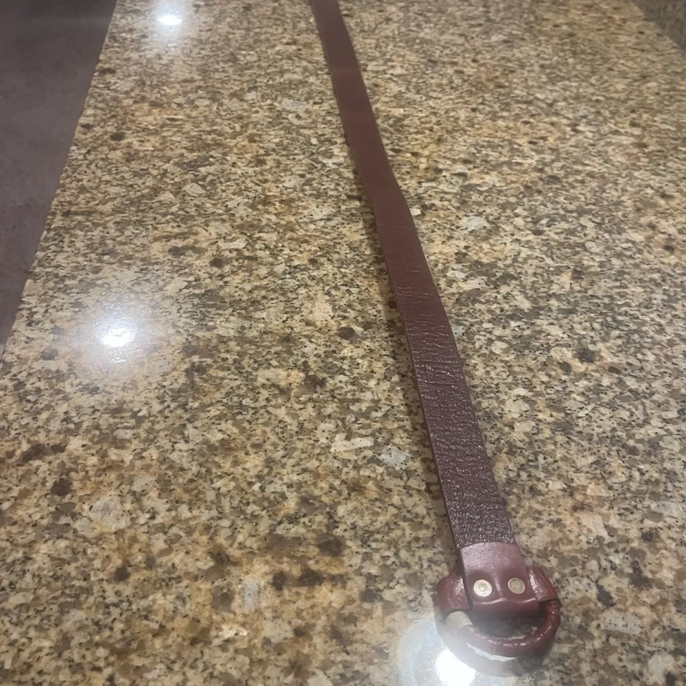 Gap Vintage Brown Leather Belt Adjustable Sliding Buckle L